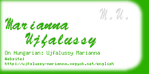 marianna ujfalussy business card